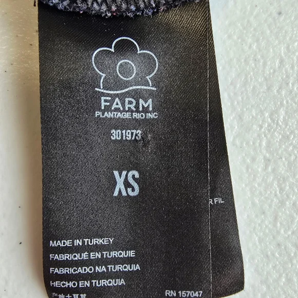 FARM Rio Lily's Garden Mock Neck Blouse Women's XS Floral‎ Colorful Vacation - Picture 10 of 12